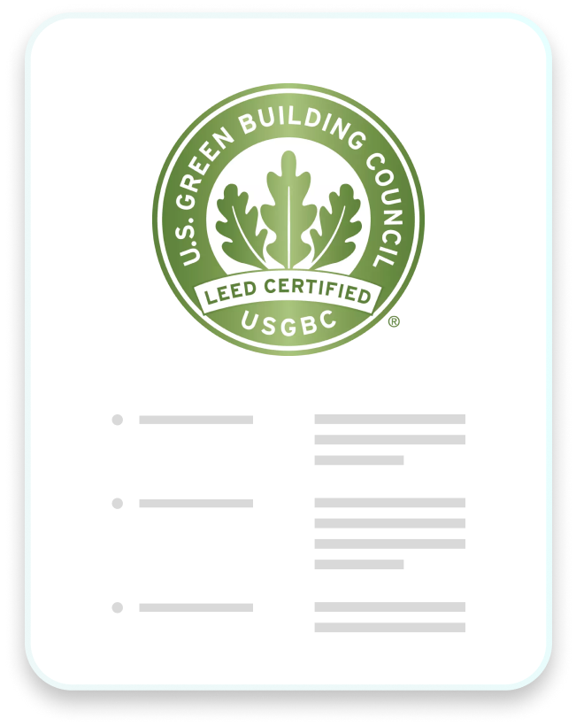 LEED certification paper illustration