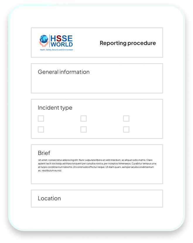 An illustration of an HSSE report