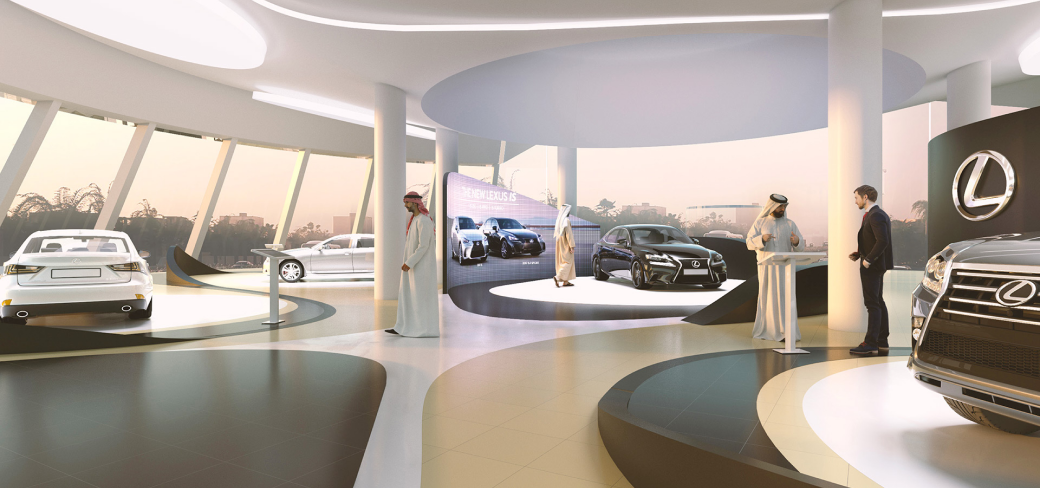 A picture of the Lexus showroom project